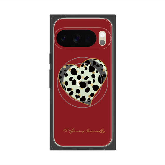 Premium Square Case with Pixelsnap［ Dalmatian Heart ］