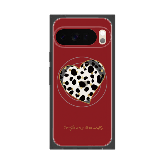 Premium Square Case with Pixelsnap［ Dalmatian Heart ］