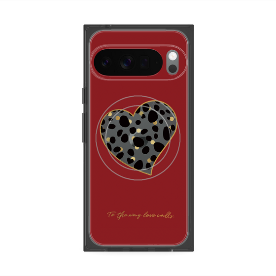Premium Square Case with Pixelsnap［ Dalmatian Heart ］