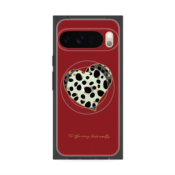 Premium Square Case with Pixelsnap［ Dalmatian Heart ］