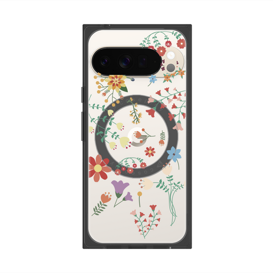 Premium Square Case with Pixelsnap［ Cute Floral Pattern ］