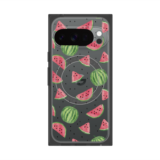 Premium Square Case with Pixelsnap［ Crayon Watermelon ］