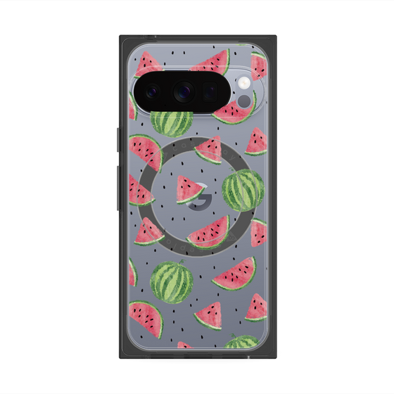 Premium Square Case with Pixelsnap［ Crayon Watermelon ］