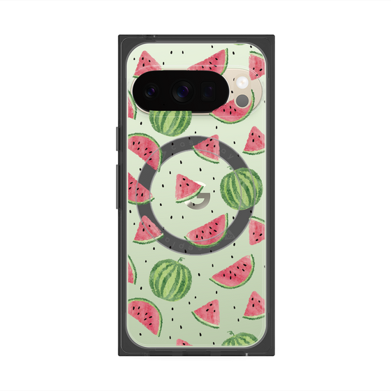Premium Square Case with Pixelsnap［ Crayon Watermelon ］