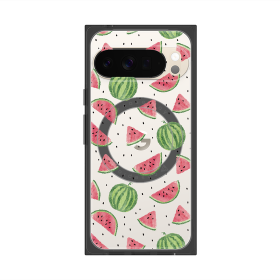 Premium Square Case with Pixelsnap［ Crayon Watermelon ］