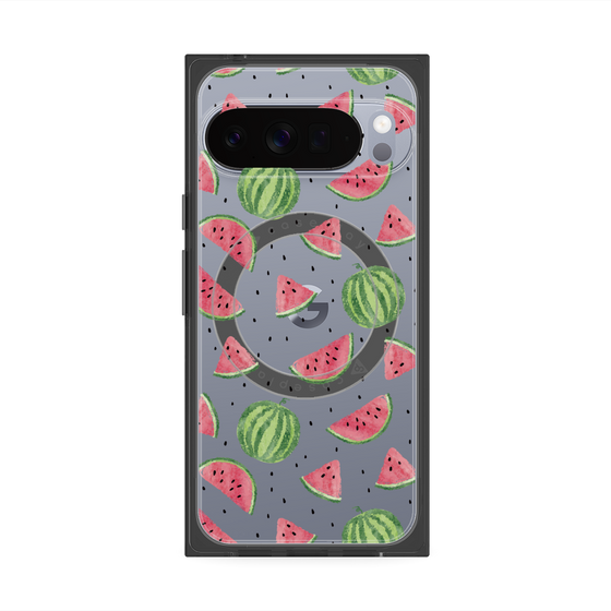 Premium Square Case with Pixelsnap［ Crayon Watermelon ］