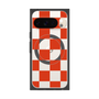 Premium Square Case with Pixelsnap［ Ichimatsu Pattern - Red ］