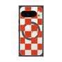 Premium Square Case with Pixelsnap［ Ichimatsu Pattern - Red ］