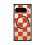 Premium Square Case with Pixelsnap［ Ichimatsu Pattern - Red ］