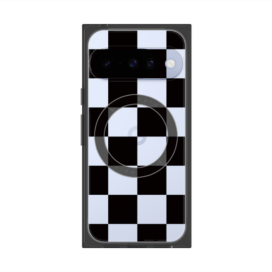Premium Square Case with Pixelsnap［ Ichimatsu Pattern - Black ］