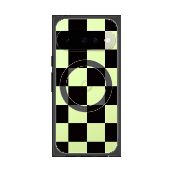 Premium Square Case with Pixelsnap［ Ichimatsu Pattern - Black ］