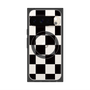 Premium Square Case with Pixelsnap［ Ichimatsu Pattern - Black ］