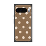 Premium Square Case with Pixelsnap［ Watercolor Dots Retro Color - Brown ］