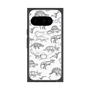 Premium Square Case with Pixelsnap［ Dinosaurs No.2 - White ］