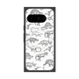 Premium Square Case with Pixelsnap［ Dinosaurs No.2 - White ］