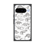 Premium Square Case with Pixelsnap［ Dinosaurs No.2 - White ］