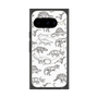 Premium Square Case with Pixelsnap［ Dinosaurs No.2 - White ］