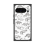 Premium Square Case with Pixelsnap［ Dinosaurs No.2 - White ］