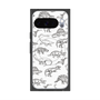 Premium Square Case with Pixelsnap［ Dinosaurs No.2 - White ］