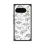 Premium Square Case with Pixelsnap［ Dinosaurs No.2 - White ］