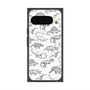 Premium Square Case with Pixelsnap［ Dinosaurs No.2 - White ］