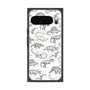 Premium Square Case with Pixelsnap［ Dinosaurs No.2 - White ］