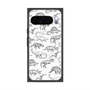 Premium Square Case with Pixelsnap［ Dinosaurs No.2 - White ］