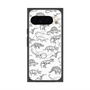 Premium Square Case with Pixelsnap［ Dinosaurs No.2 - White ］
