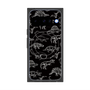 Premium Square Case with Pixelsnap［ Dinosaurs No.2 - Black ］