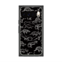 Premium Square Case with Pixelsnap［ Dinosaurs No.2 - Black ］