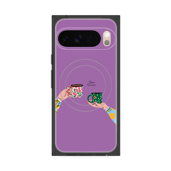 Premium Square Case with Pixelsnap［ Teatime - Purple ］