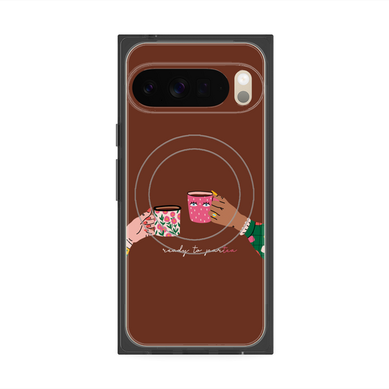 Premium Square Case with Pixelsnap［ Teatime - Brown ］