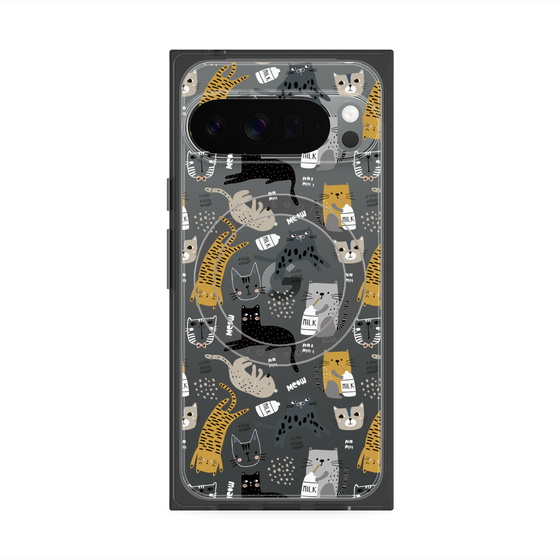 Premium Square Case with Pixelsnap［ Funny Cats - 01 ］