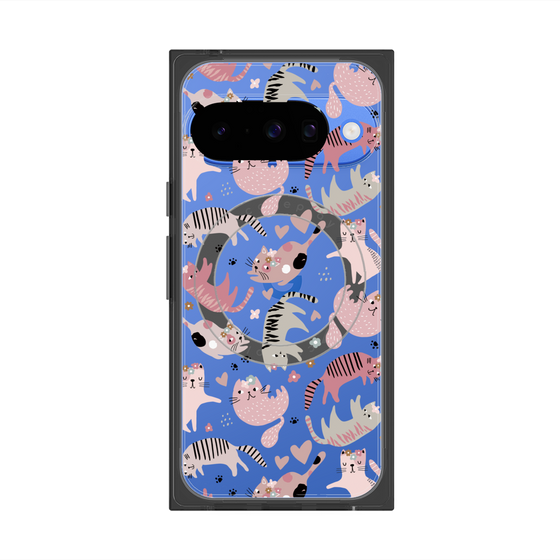 Premium Square Case with Pixelsnap［ Funny Cats - 02 ］