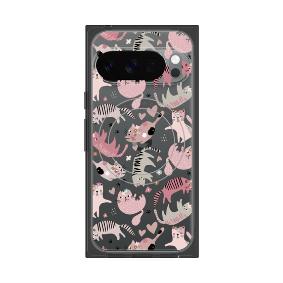 Premium Square Case with Pixelsnap［ Funny Cats - 02 ］