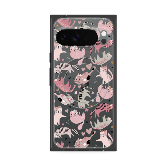 Premium Square Case with Pixelsnap［ Funny Cats - 02 ］