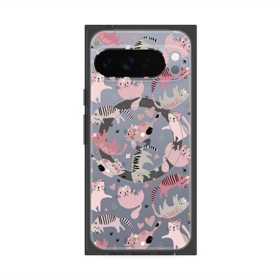 Premium Square Case with Pixelsnap［ Funny Cats - 02 ］