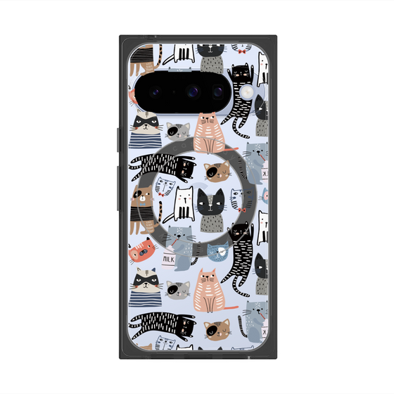 Premium Square Case with Pixelsnap［ Funny Cats - 04 ］