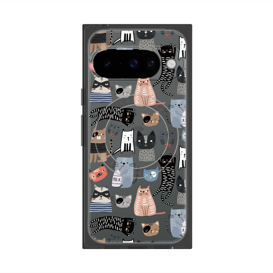 Premium Square Case with Pixelsnap［ Funny Cats - 04 ］