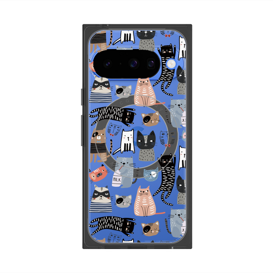 Premium Square Case with Pixelsnap［ Funny Cats - 04 ］