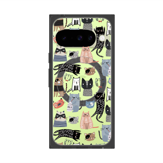 Premium Square Case with Pixelsnap［ Funny Cats - 04 ］