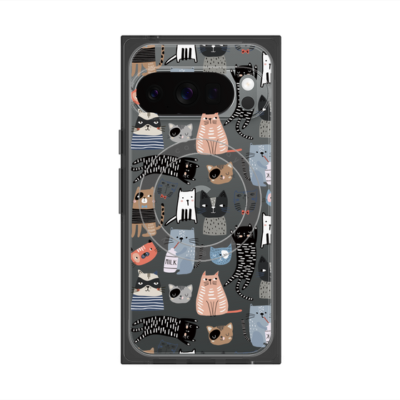 Premium Square Case with Pixelsnap［ Funny Cats - 04 ］