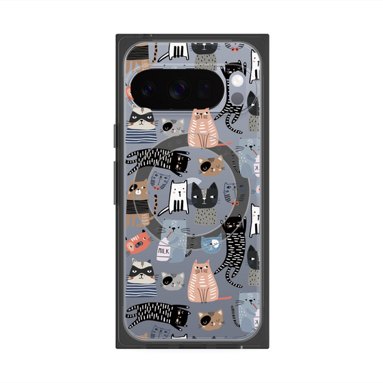 Premium Square Case with Pixelsnap［ Funny Cats - 04 ］