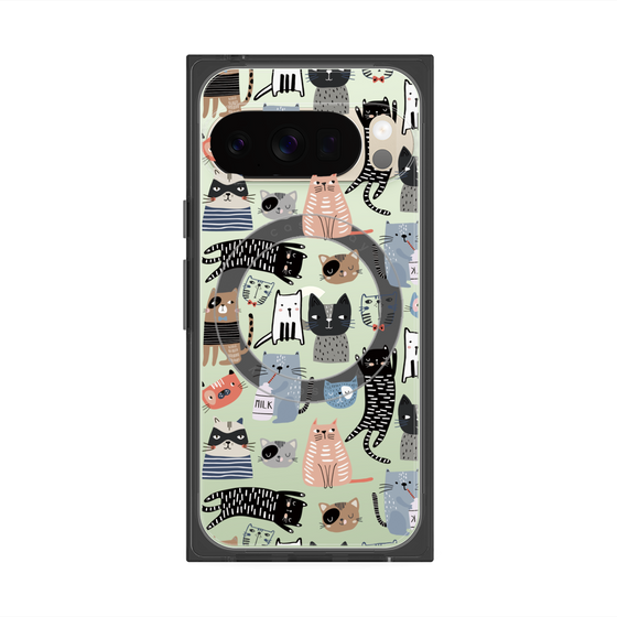 Premium Square Case with Pixelsnap［ Funny Cats - 04 ］