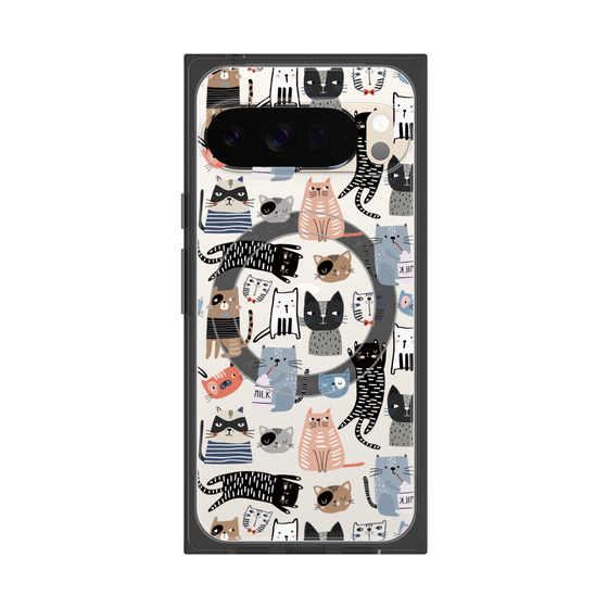 Premium Square Case with Pixelsnap［ Funny Cats - 04 ］