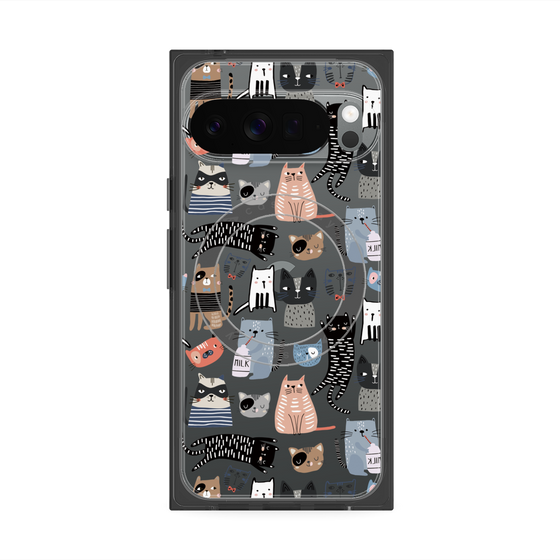 Premium Square Case with Pixelsnap［ Funny Cats - 04 ］