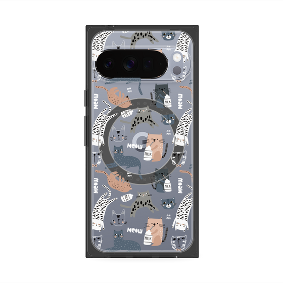 Premium Square Case with Pixelsnap［ Funny Cats - 05 ］