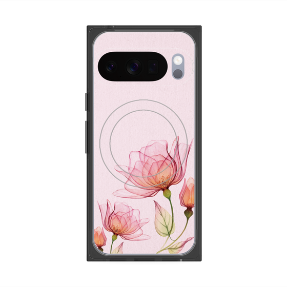 Premium Square Case with Pixelsnap［ Natural Flower - Pink ］