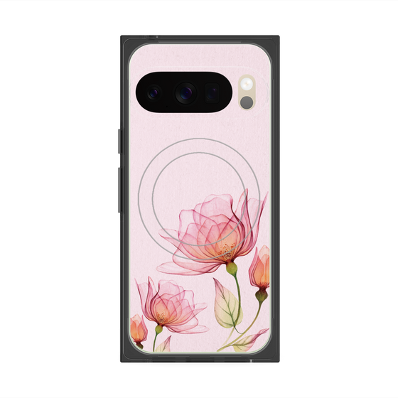 Premium Square Case with Pixelsnap［ Natural Flower - Pink ］
