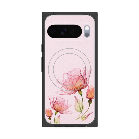 Premium Square Case with Pixelsnap［ Natural Flower - Pink ］